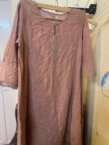 Fabindia Pink Kurta With Free Pooja Return Gifts