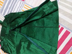 Dark Green Colour Party Wear Top