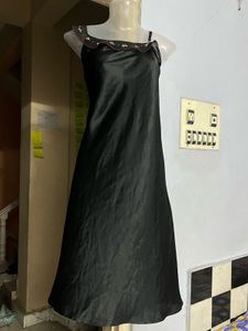 Korean Silk Black Yk20 One Piece