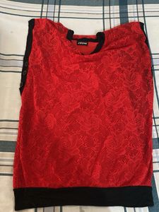 Red Lace Top
