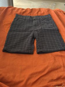 Black chequered shorts For Boys Age 8-10