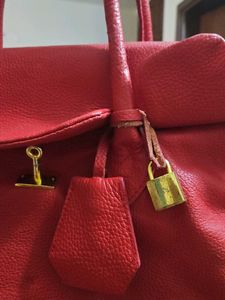 Red large Handbag on sale