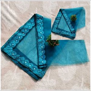 TURQUOIS BLUE HEAVY EMBROIDERED LEHENGA CHOLI SET