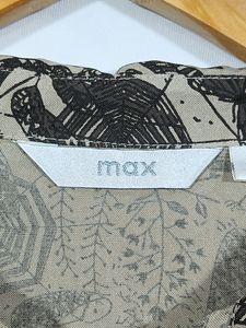 MAX Women Dark Cream Floral Printed Top