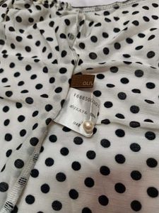 Cropped Polka Dot Camisole🖤🤍