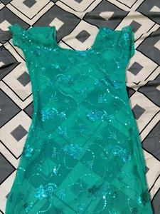 Teal Embellished Dress