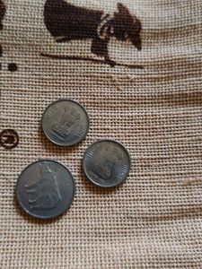 Old Indian Coins and bag
