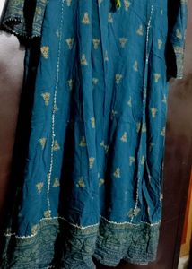 Sea🌊 Blue Anarkali Kurti For 44 Bust