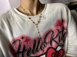 Y2k Multicolored Crystal Necklace