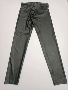 Sleek Black Leather Leggings Free Sz 30-32-34