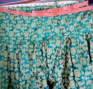 Banarasi Jacquard Green Floral Dhoti Salwar