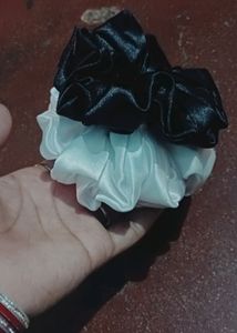 Black And White Scrunchies