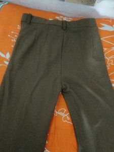 Olive Green Casual Pants