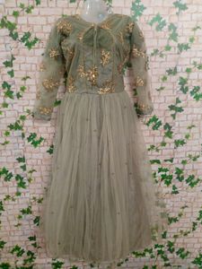Beautiful Gown English Colour Amazing Sequence Wor