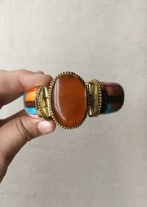 BROWN AGATE Boho Gemstone Bangle