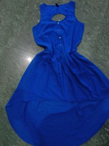 Bright Blue( high Front Low Back Dress)