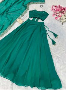 Full Gher Georgette Lehnga ✨