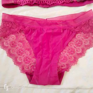 Pink Lace Lingerie Set