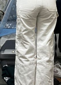 White Cargo Pant