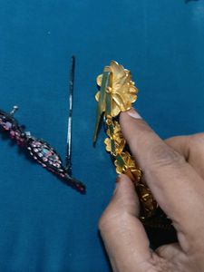 3 Types Of Hair Clips &amp; 1 Saree Pin