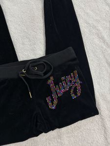 Juicy Couture Black Velour Joggers