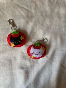 matching handmade felt keychain🥰🤍