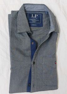 Grey Shirt Men, Full Sleeve, Size 39,