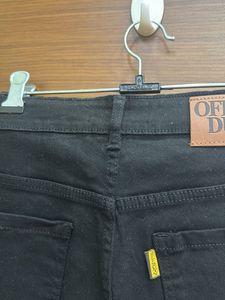 Black Denim Long Skirt