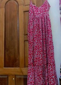 Red Floral Maxi Dress