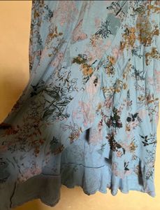 BLUE PRINTED DRESS