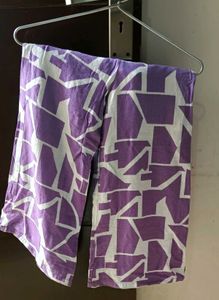 Purple Geometric Pajama Set For Kids girls