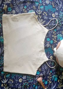 Urbanic White Crop Strappy Top