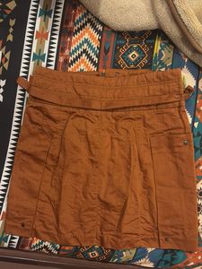 Copper Brown Casual Skirt