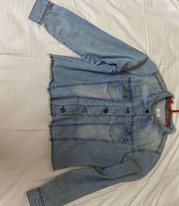 Frayed Hem Denim Jacket