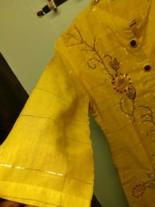 Elegant Yellow Embroidered Kurta Set