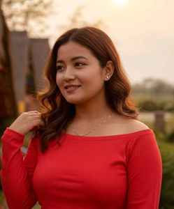 Dark pink Off-Shoulder Top