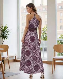 Straps Burgundy Maxi dress