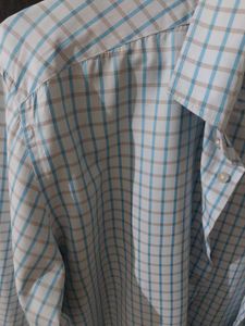 Hunter Light Blue Shirt With  Checkerd Pattern