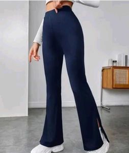 NAVY BLUE TIGHT SLIT PANTS