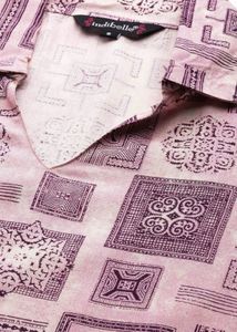 Printed Pink Midi Dress