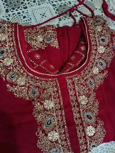 Rani Color Ka Party Wear Suit And Plazo Dupatta