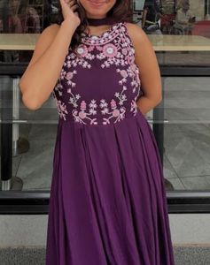 Elegant Purple Ethnic Gown