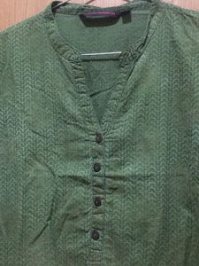 Green Cotton Kurta