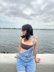 Koovs Denim Overalls/Dungaree❤️‍🔥| Frayed Hem