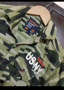 Olive Color Shirt For 4- 5 Year Boy