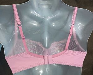 Elegant Pink Embroidered Bra🔥