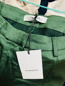 Green Satin Pants