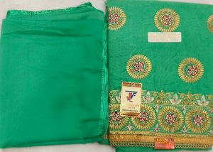 Unstitched Ladies Chanderi Silk Suit