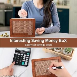 Wooden Savings Box - 1,00,000 Goal