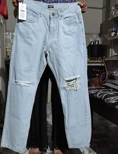 Shein Light Wash Denim Jeans